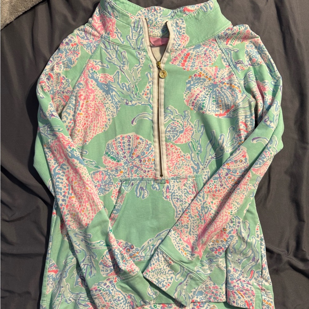 Lilly Pulitzer Pastel Print Quarter-Zip Top
